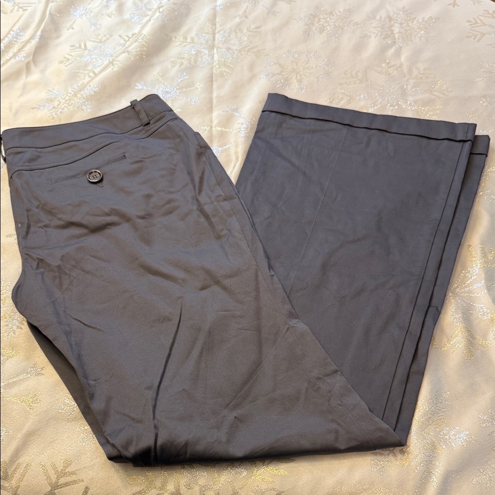 Vintage Burberry London Tailored Stretch Cotton Pants 32x34 Gray Workwear Y2K